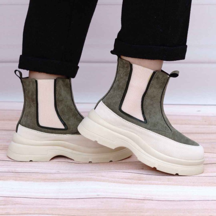 بوت زنانه پارمیس مدل گندم کد 26